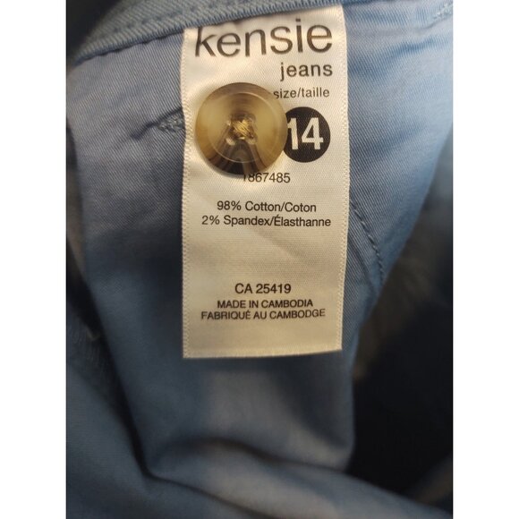Kensie Women’s Mid Rise Chino Trousers Size 14 Casual Cotton Pants - Picture 4 of 9
